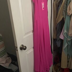 Amanda Uprichard Vibrant Pink Midi Dress